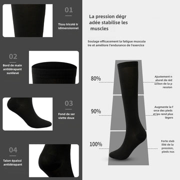 Bas de contention lot de 5 paires de différentes couleurs respirant et résistant pour sportive cyclisme chaussettes de compression
